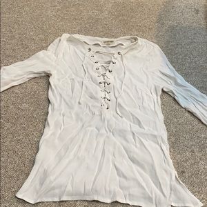 Cotton candy white blouse size small